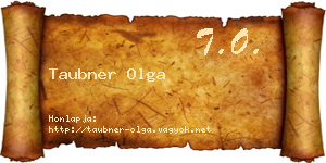 Taubner Olga névjegykártya